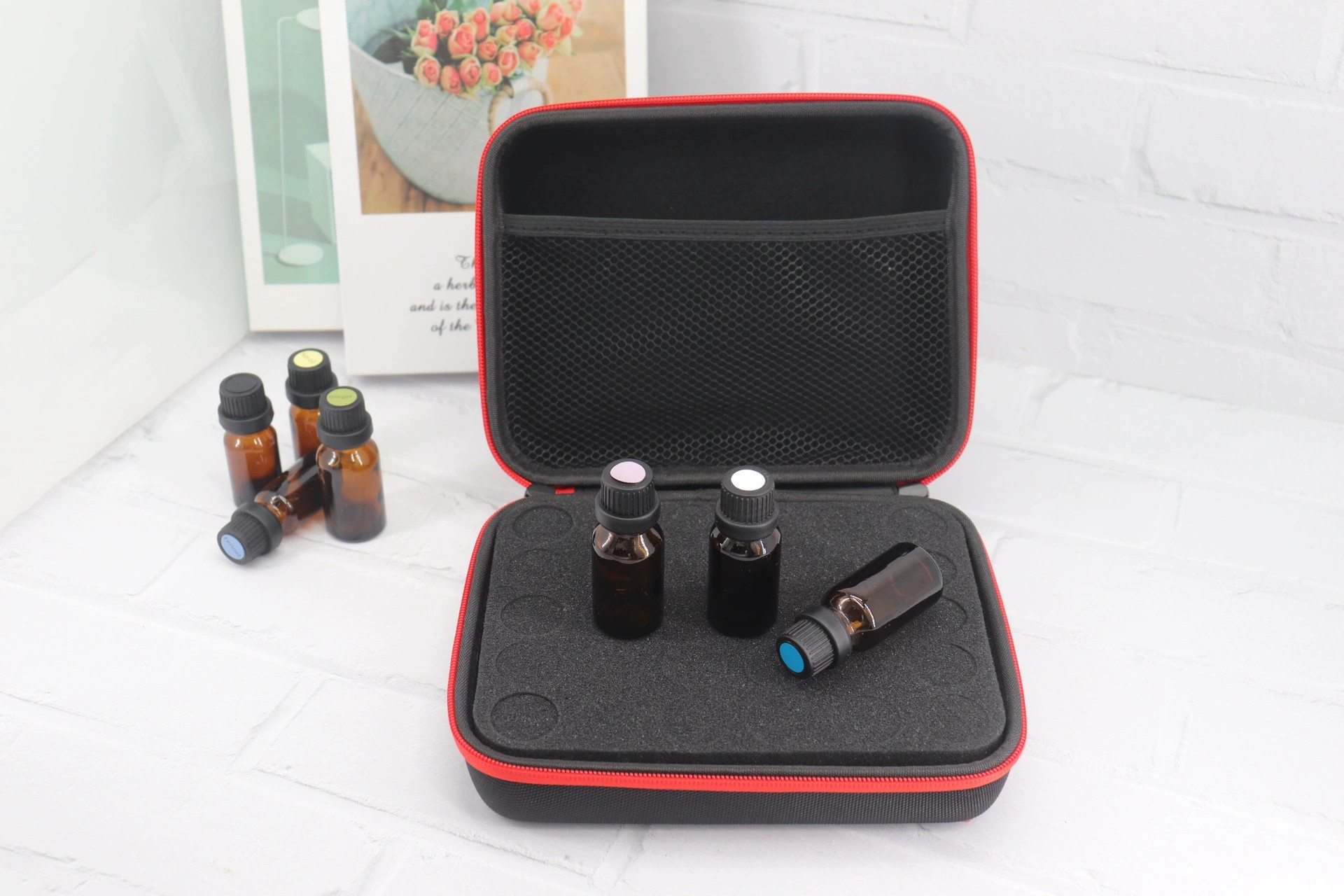 30-grid portable essential oil bag sponge holder 15ml essential oil storage bag eva essential oil storage box storage bag box