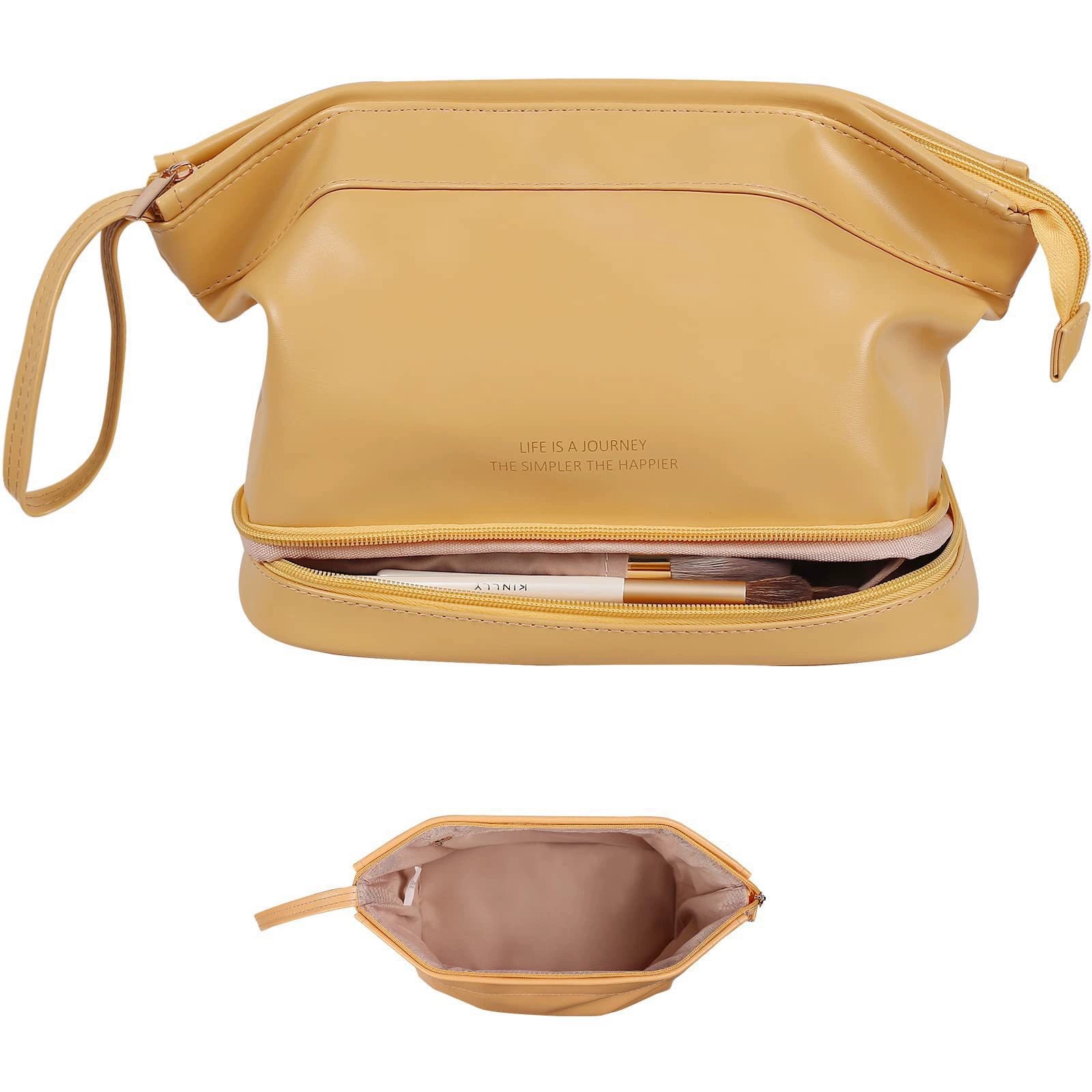 Cloud cosmetic bag high value large capacity simple portable travel double layer handheld storage bag