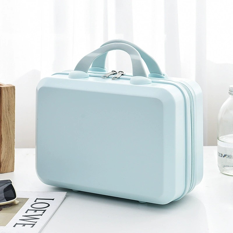 Customized logo 14 inch luggage portable cosmetic case souvenir wedding gift box small mini storage box
