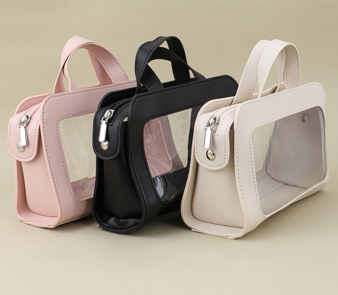 New Portable Semi-Transparent Large Capacity Zippered Toiletry Bag